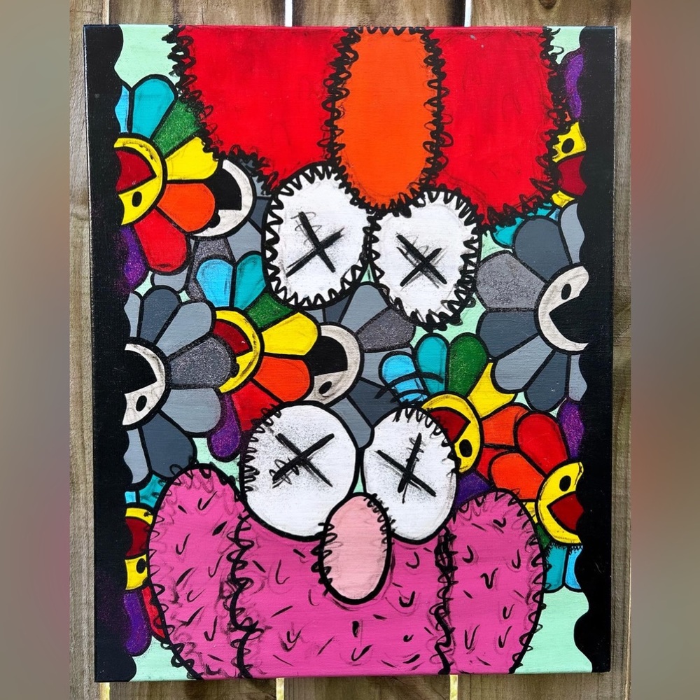 Kaws X murakami painting